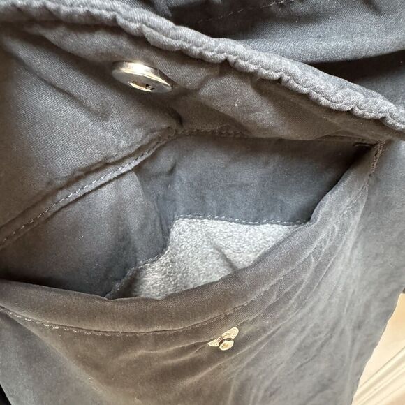 Abercrombie & Fitch Black Military Parka Sherpa-Lined Hooded Small *no Fur Trim* - Picture 8 of 12